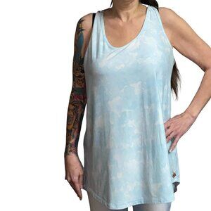 Sz.1X (14/16)*LIVI*Light Blue/White Tie-Dyed Tank--Braided Racer Back